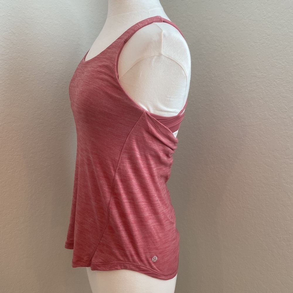 LULULEMON Moment To Movement 2-In-1 Tank Heathered Cherry Tint / Cherry Tint - Picture 10 of 13